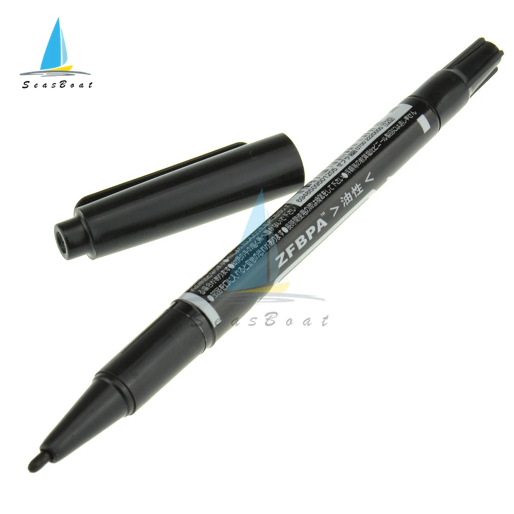 3pcs/lot Twin Tip Permanent Marker Pen Fine Point Waterproof Ink Thin Nib Crude Black/Blue/Red 0.5mm-2mm Color | Инструменты