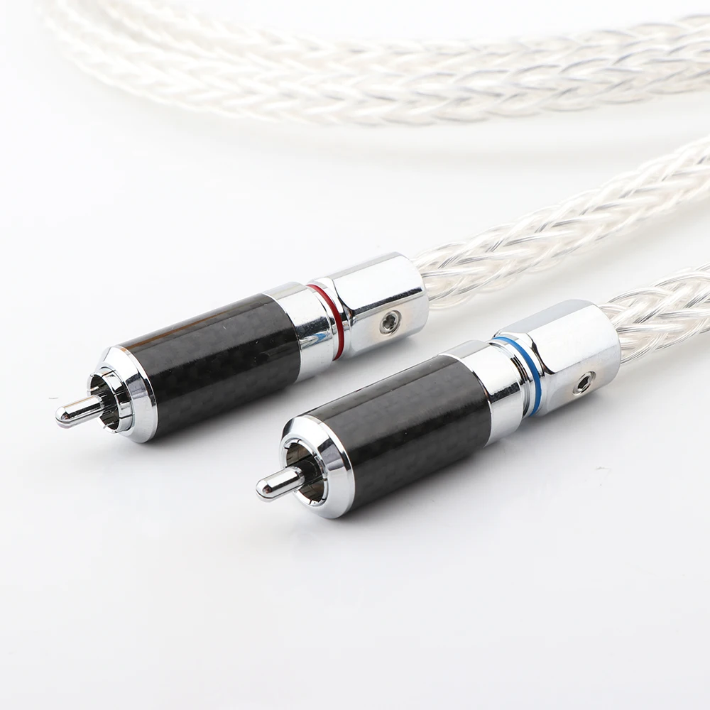 Пара 8AG OCC посеребренный аудиокабель XLR балансировочный кабель RCA штекер к