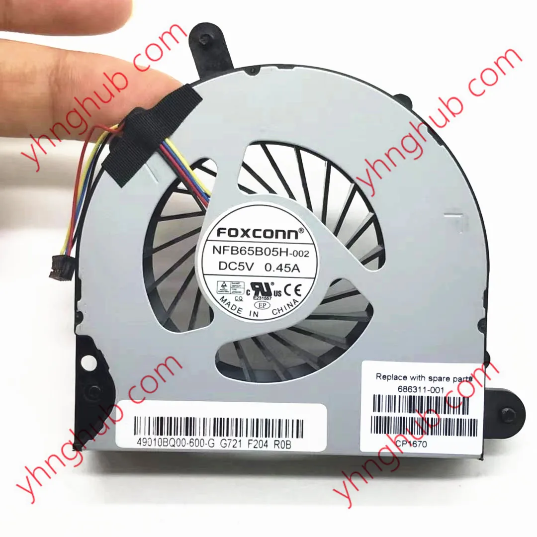 Фото FOXCONN NFB65B05H-002 FSFA10M DC 5V 0.45A 4-проводной вентилятор охлаждения сервера №1