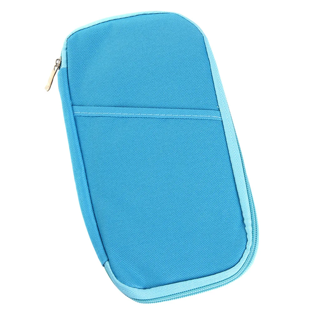 Высококачественный портативный однотонный кошелек унисекс для путешествий на