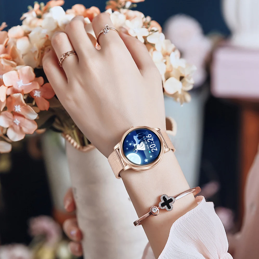 

Smart Watch 2020 Full Touch Screen 39mm diameter Women Smartwatch for Women And Girls Compatible With Android and IOS