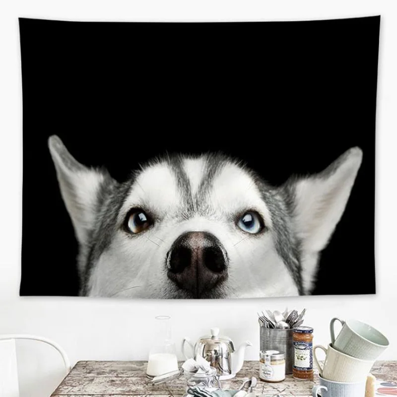 

Wall Tapestry Dog Animal Print Rectangle Tapestry Casual Style Wall Hanging Home Decor Picnic Blanket Wall Decor Tapestry