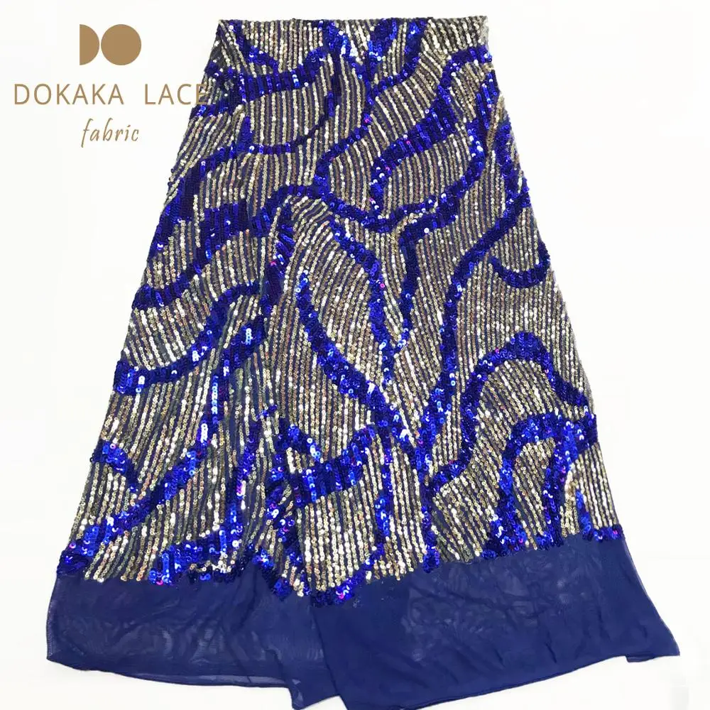 2020 Высококачественная африканская ткань с пайетками и сеткой из Дубаи