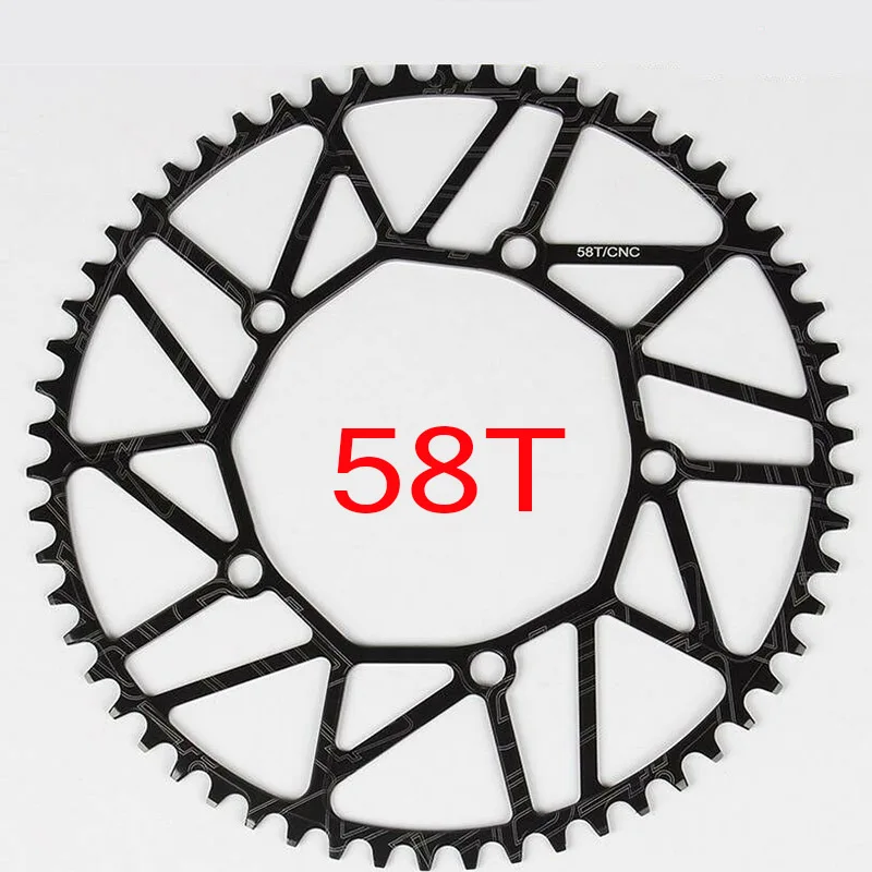 Litepro Road Floding Crankset BCD130 Chainring 170mm Crank Set GXP BB 50-58T Bicycle Sprocket Single Disk Bike Chainring - Цвет: chainring-Black-58T