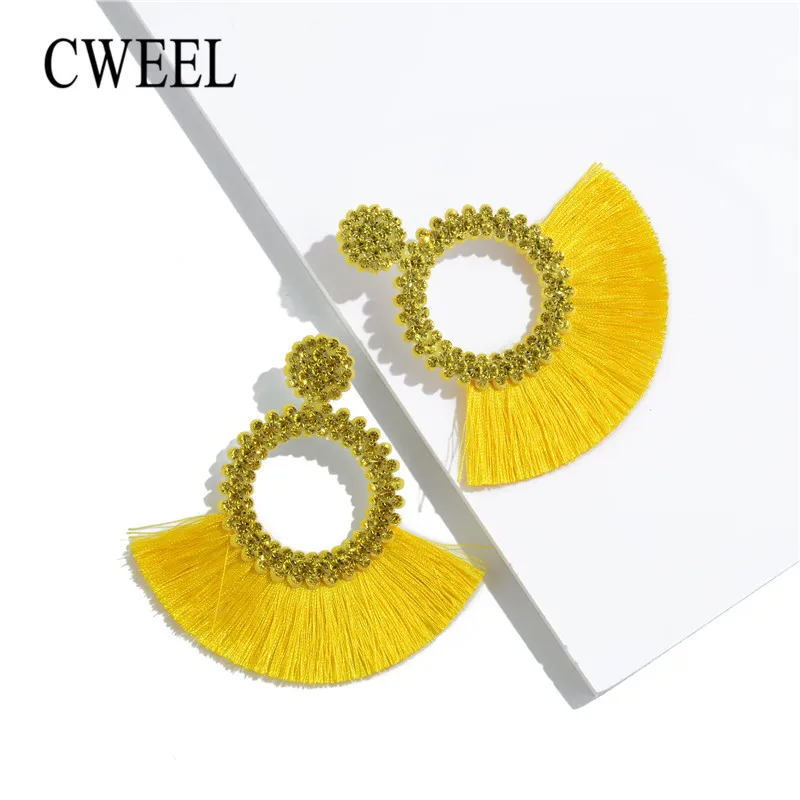 CWEEL горячая Распродажа Модные женские серьги ручной работы из бисера для