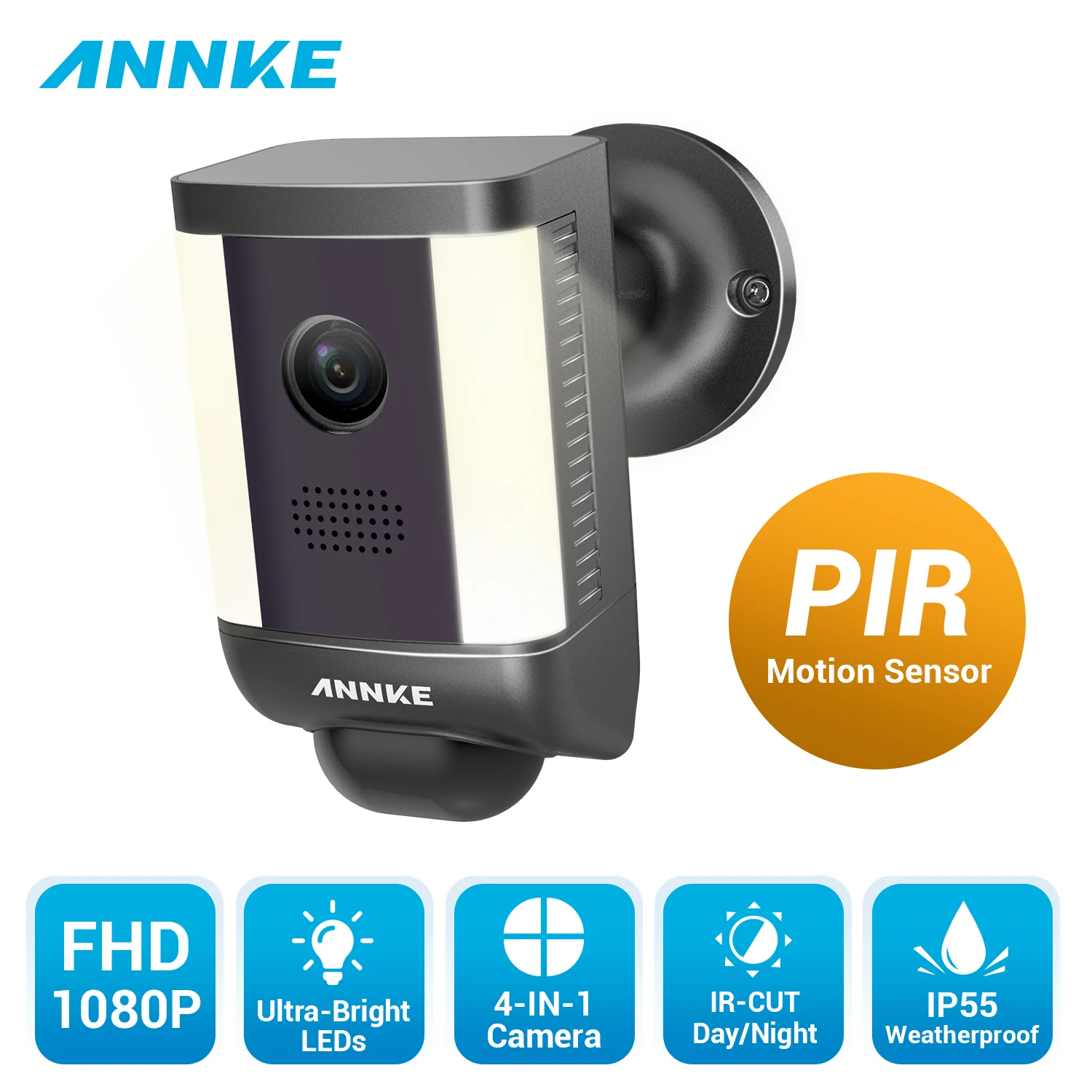 Камера ANNKE 1X Full HD 1080P 4 в 1 с теплым светом защита от атмосферных воздействий ночное