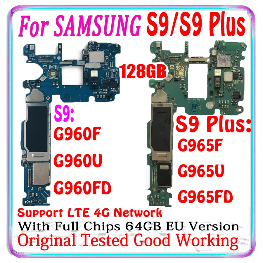 Пластина для Samsung Galaxy S9 G960F G960U G960FD Plus G965F G965U G9650 G9600 6 ГБ ОЗУ + 64 Гб 128 ГБ|Антенны