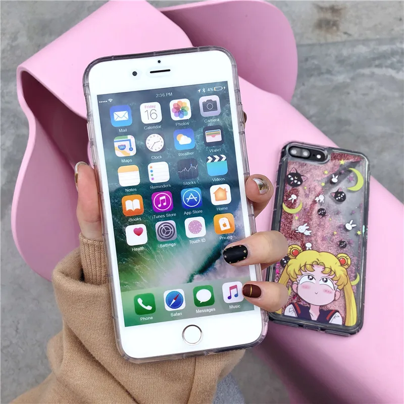 Kawaii японский аниме Сейлор Мун прозрачный мягкий чехол для телефона iPhone 7 Puls 6S 8 X XS