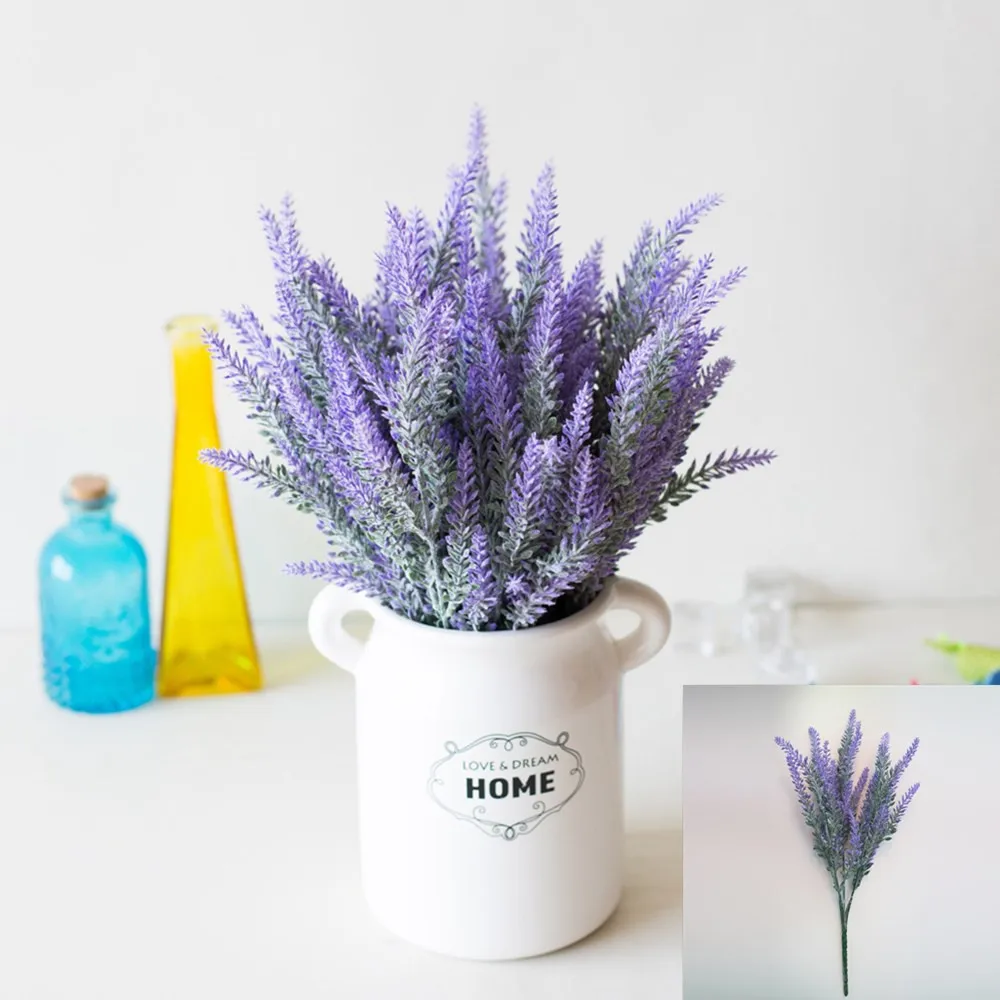 Пластиковый искусственный цветок лаванды романтическая имитация букета цветов