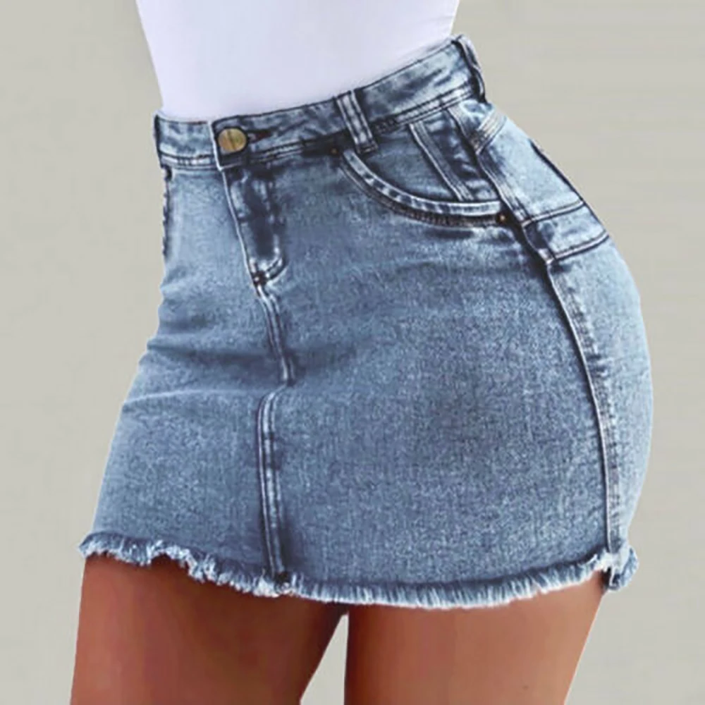 3XL NEW Women Sexy High Waist Denim Skirts Blue Bodycon Pencil Skirt Female Summer For Black Plus Size | Женская одежда