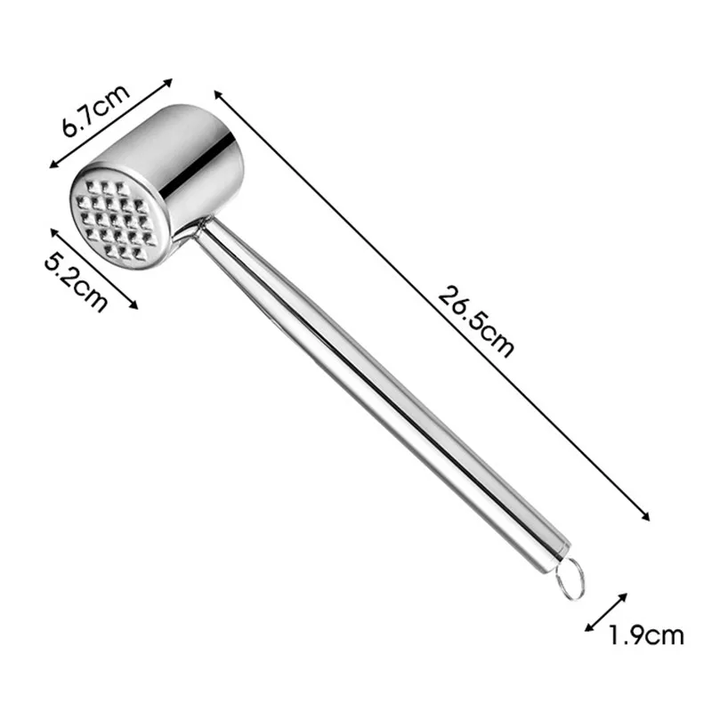 

304 Stainless Steel Meat Hammer Steak Chicken Cutlet Pork Hamburger Loose Meat Hammer Profession Kitchen Cooking Hand Tools