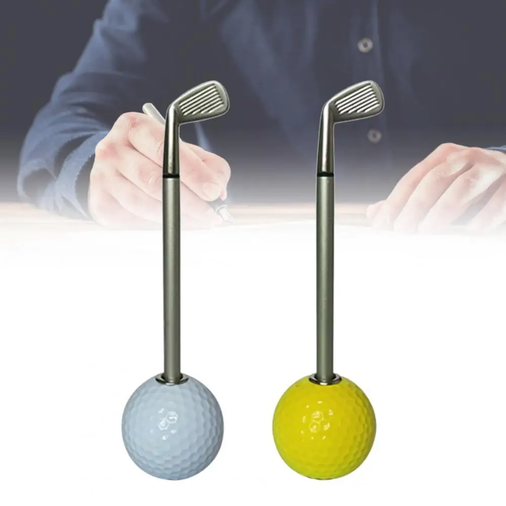 Pen Vibrant Color Indeformable Golf Accessoires Desktop Ornaments Golf Ball Pen Holder With Clock For Home