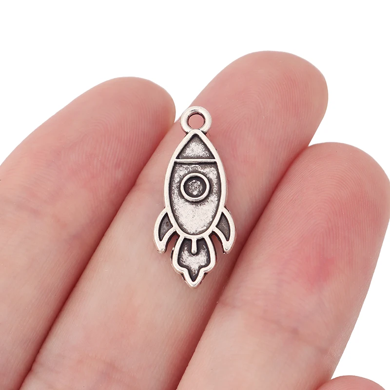 30 x тибетская серебряная ракета луна корабль игрушка женская для изготовления