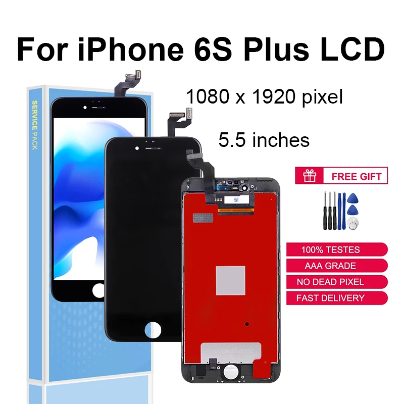 

ЖК-дисплей в сборе AAA +++ для iPhone 6S Plus 6SP, сменный сенсорный экран с дигитайзером, дисплей 100% протестирован, хорошее качество