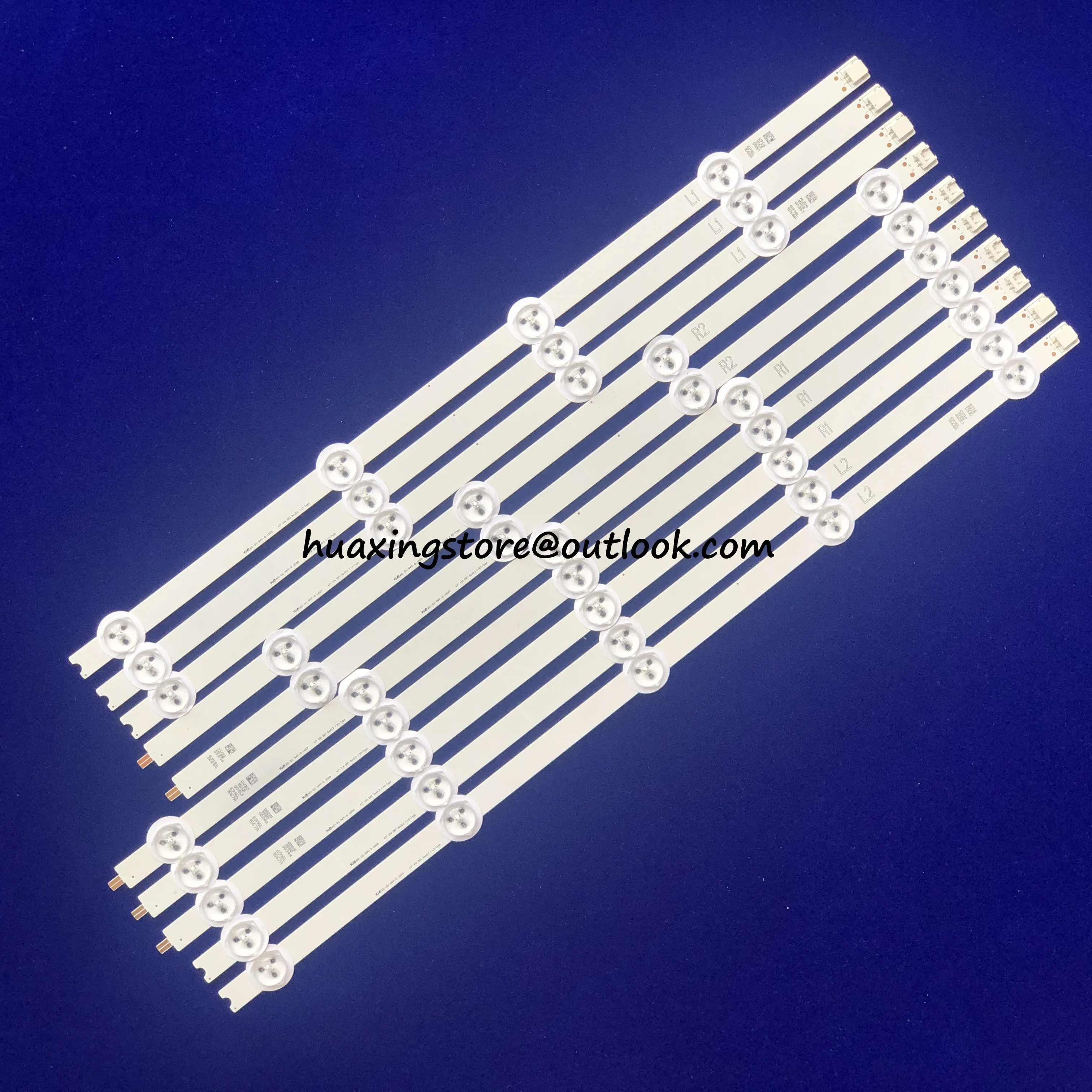 

1set=(3*R1+3*L1+2*R2+2*L2) LED strip for LG 47" V14 DRT REV0.2 For 47PFK6309/12 6916L-1566A 6916L-1567A 6916L-1568A 6916L-1569A