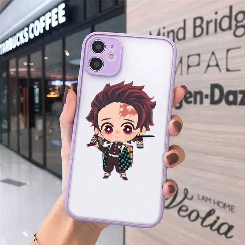 

Demon Slayer Kimetsu No Yaiba Phone Cases Matte Transparent For iPhone 12 Mini 11 Pro XR XS Max 7 8 Plus