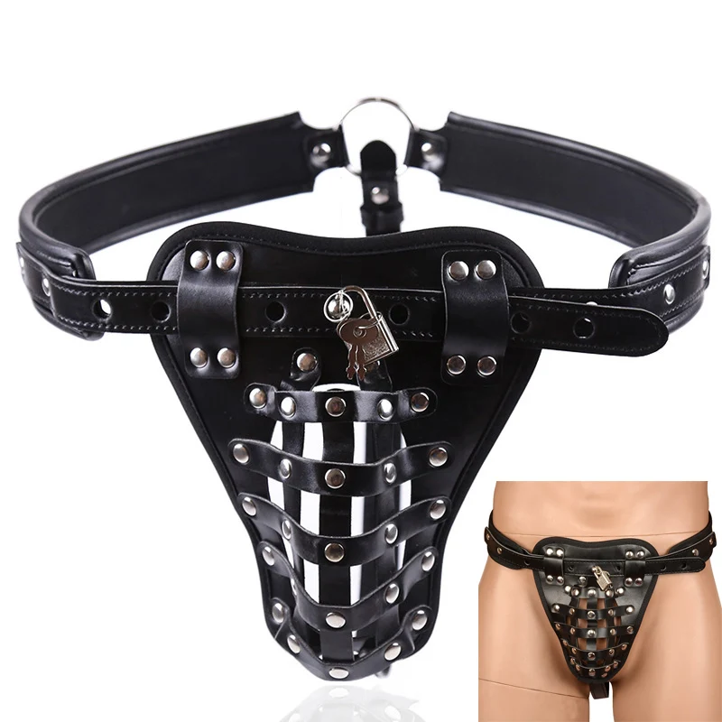 Пояс верности экипированный мужской пикантное нижнее белье из искусственной