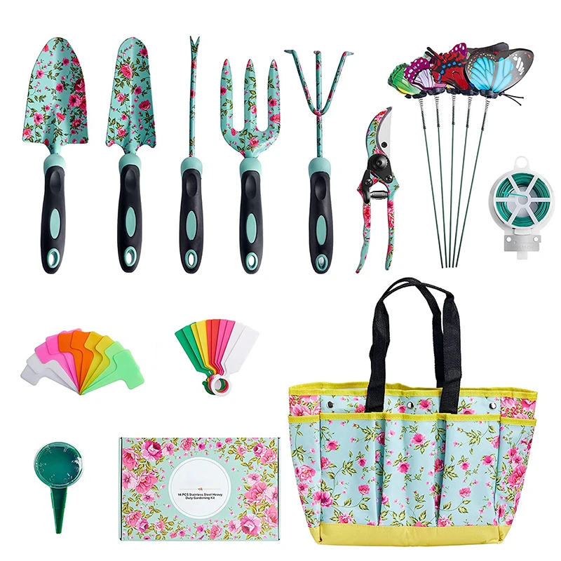 Женский набор цветов деревьев лопата практичная ручка прочная сумка для