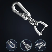 car keychain creative simple strong carabiner shape keyring climbing hook key stainless steel man unisex gift auto interior