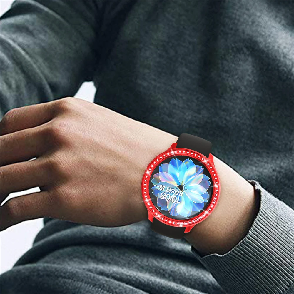 Модный бриллиантовый Тонкий чехол из поликарбоната для Samsung Galaxy Watch Active 2 40 мм 44