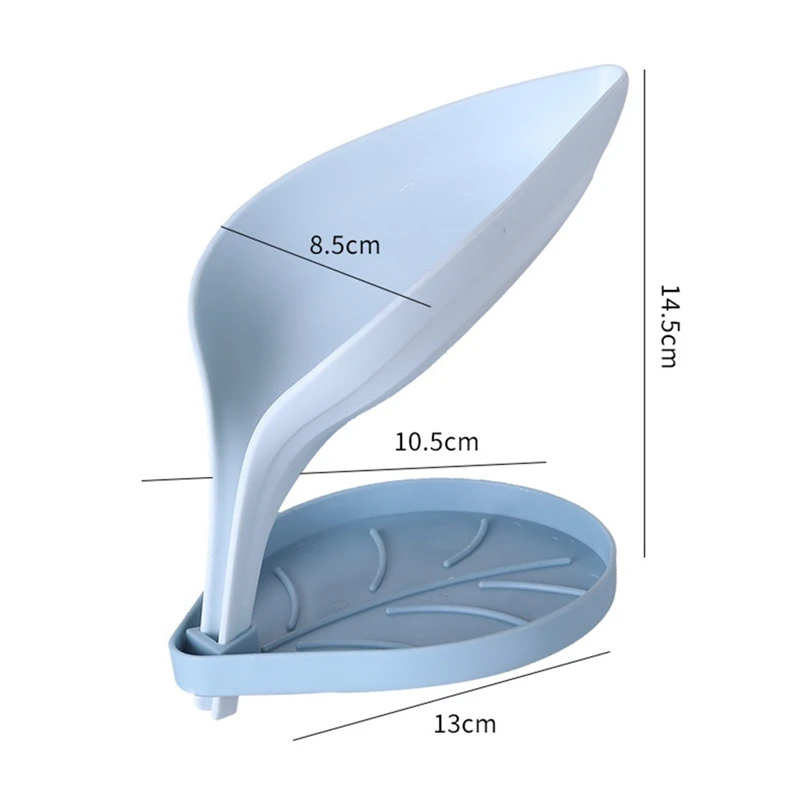 Трехмерная Коробка для мыла в форме листа двухслойная Нескользящая дренаж