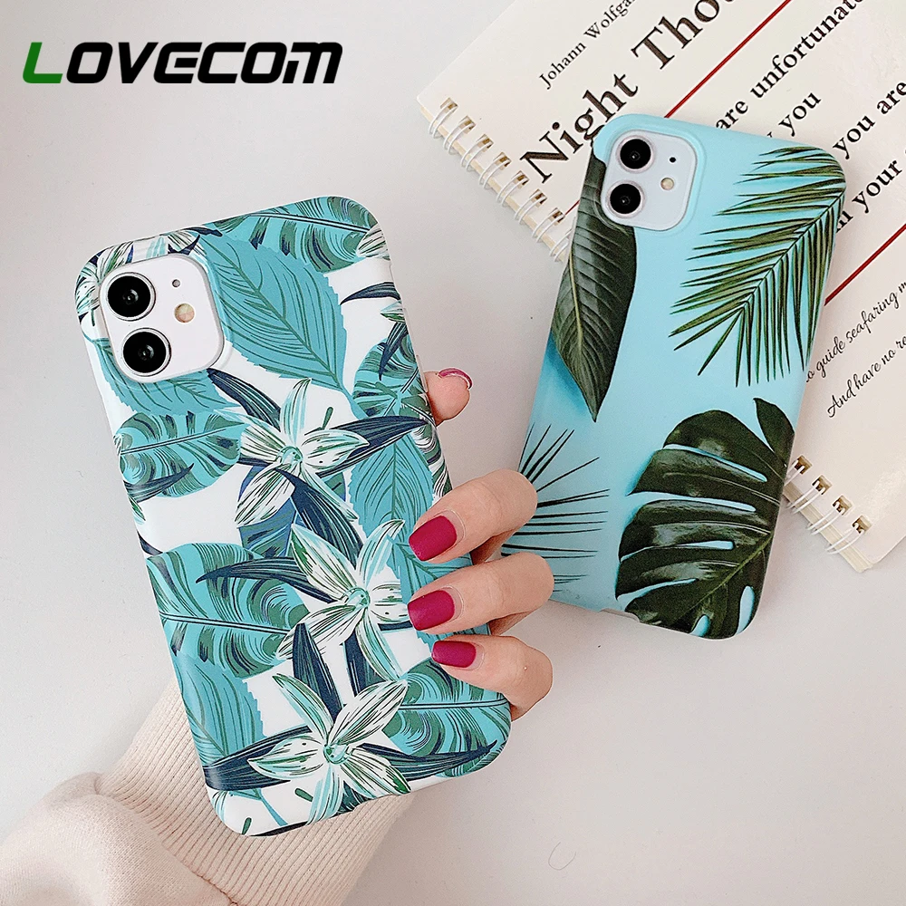 Ретро акварельный чехол для телефона с банановым листом iPhone 12 Mini 11 Pro Max XR X XS 7 8 Plus