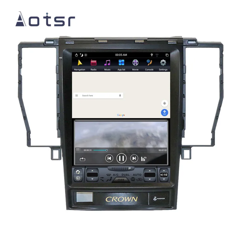 Автомобильный GPS навигатор в стиле Tesla Android 9 0 для Toyota Crown MaJesta 2005 2009 12 й годов