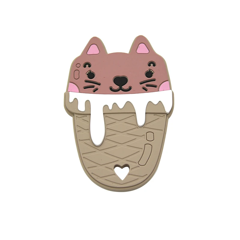Mordedor de silicona de grado alimenticio para reci&eacute;n nacido, varias formas, sin BPA, juguetes de entrenamiento para el cuidado de la dentici&oacute;n del beb&eacute;, joyer&iacute;a artesanal, colgante de lactancia-2