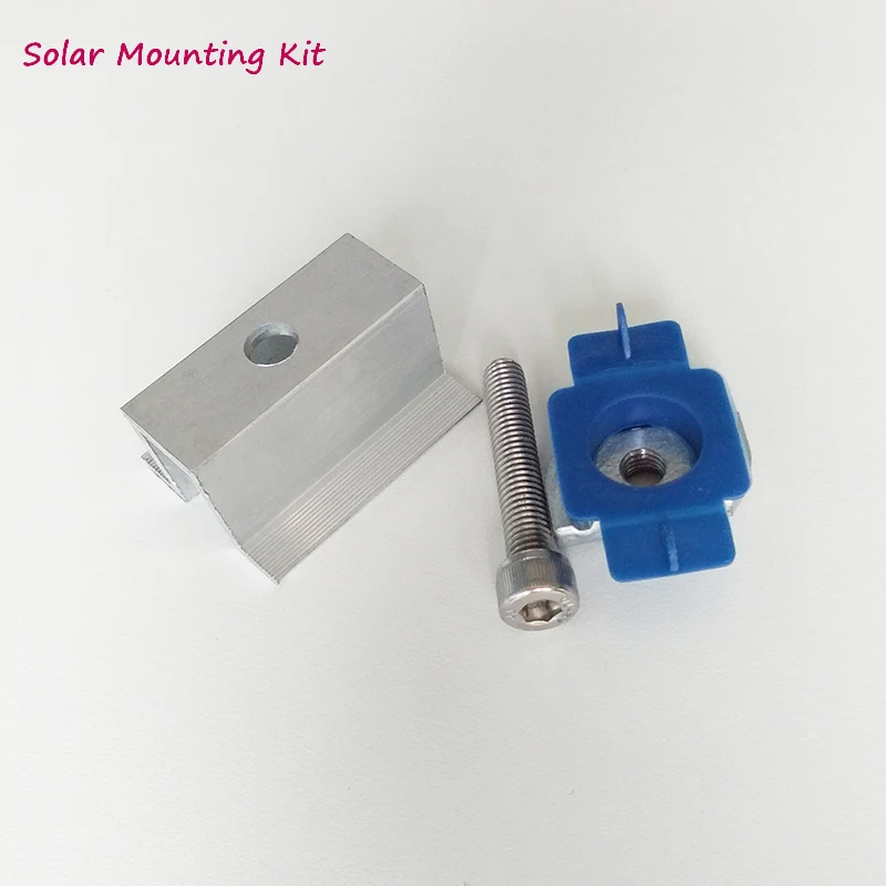

Solar panel mounting bracket- kit - accessories aluminum mid clamp rails for solar panel installtion on off grid solar system