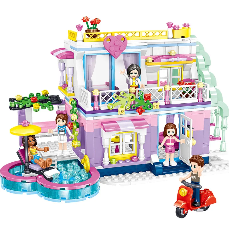 Девушка серии принцесса волшебный замок парк развлечений дворец модель