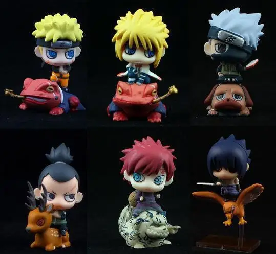 

6pcs Anime Uzumaki Naruto Model Akatsuki Itachi Sasuke Deidara Kakashi Jiraiya Gaara Action Figure PVC Collection Statue Kid Toy