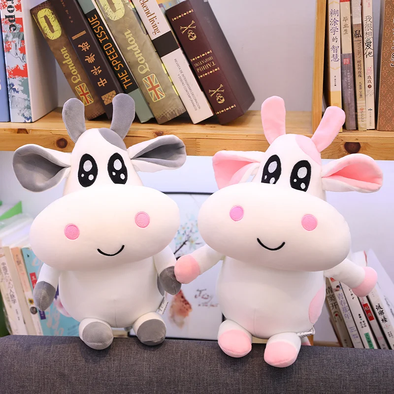 

30cm 50cm 70cm New Cattle Plush Toy Animal Cow Stuffed Pillow Cushion Wholesale Christmas Gift for Kids