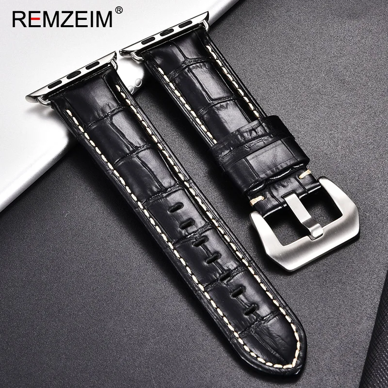 Ремешок кожаный REMZEIM для Apple Watch 5 Series 5/4/3/2/1 42 мм 38 мм|Ремешки часов| |