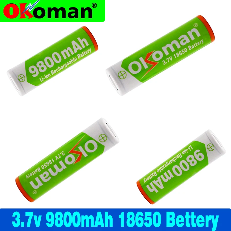 100% Новый оригинальный 3 7 В 9800 мАч 18650 литиевая аккумуляторная батарея для