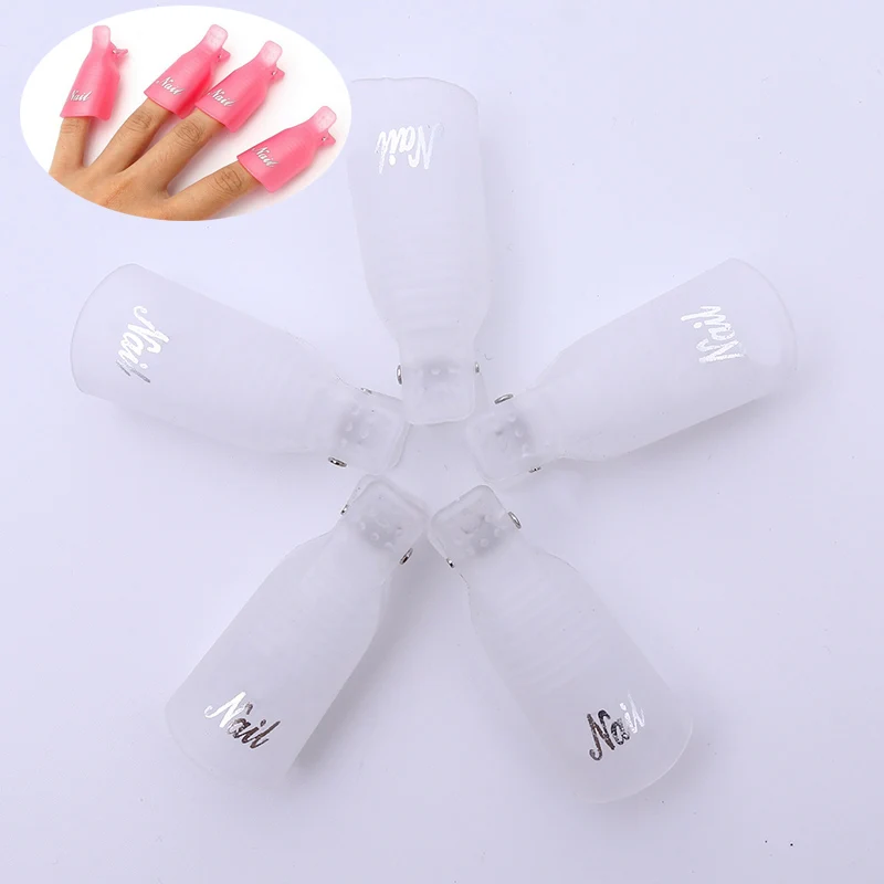 5pcs Soak Off Cap 9 Комплект инструментов для маникюра гель для снятия лака Очиститель клипса колпачок удалитель салфетки без ворса лак для ногтей хлопок кутикулы толкатель маникюрные советы - Цвет: 5pcs Soak Off Cap 9