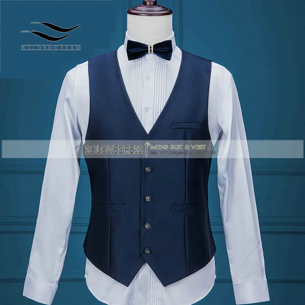 Solovedress slim Fit Свадебные смокинги для жениха певицы Выпускной мужской костюм шаль
