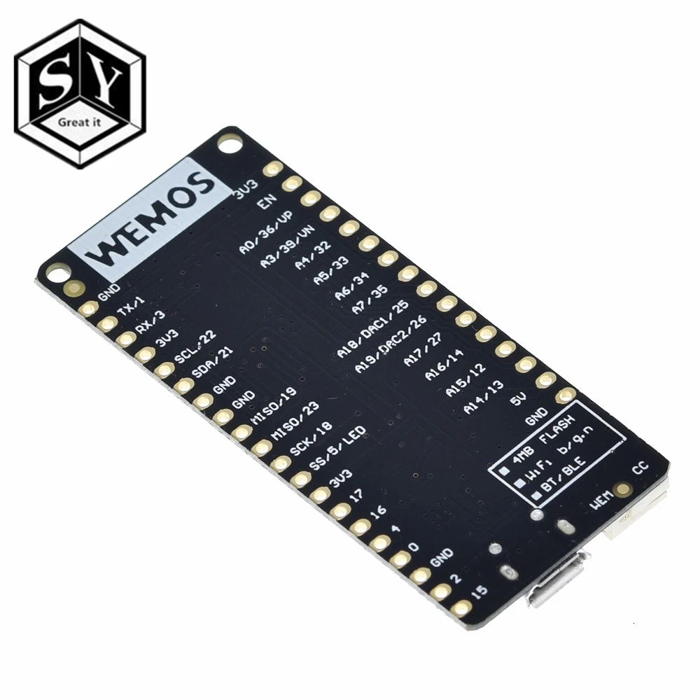 GREAT IT 4 MB Flash WEMOS ESP-32 V1.0.0 WIFI и Bluetooth-карта памяти | Электронные компоненты