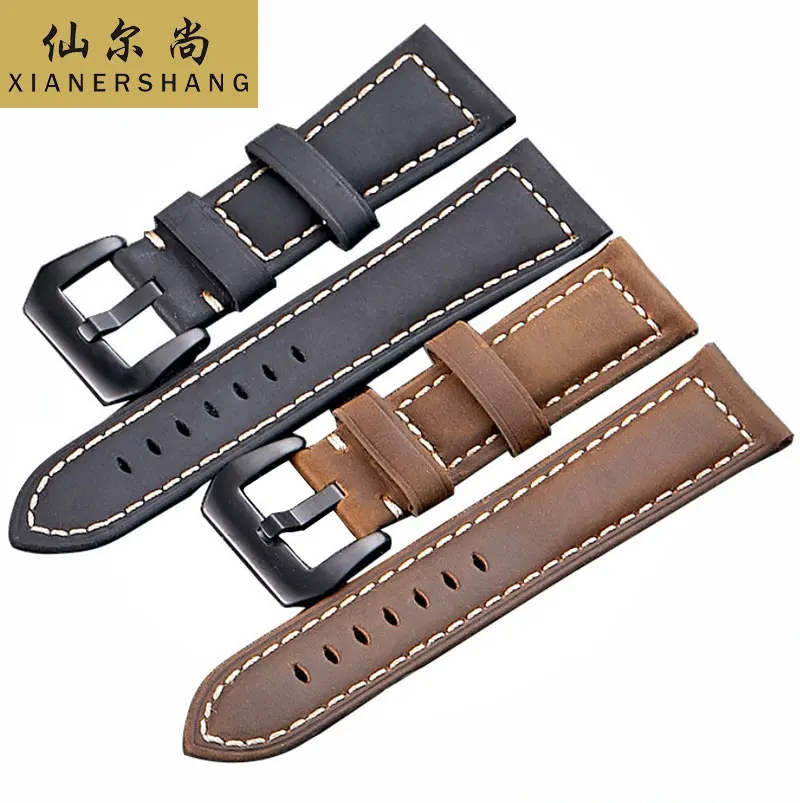Ремешок из матовой воловьей кожи для наручных часов водонепроницаемый браслет