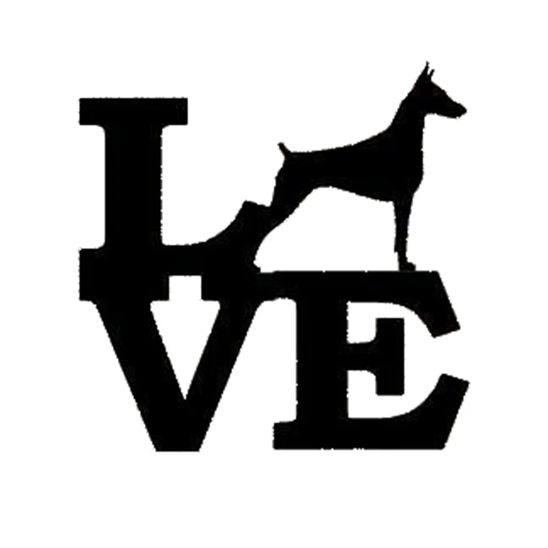 Прибытие Doberman Pinscher Love стикер автомобиля для окна грузовика бампер виниловая