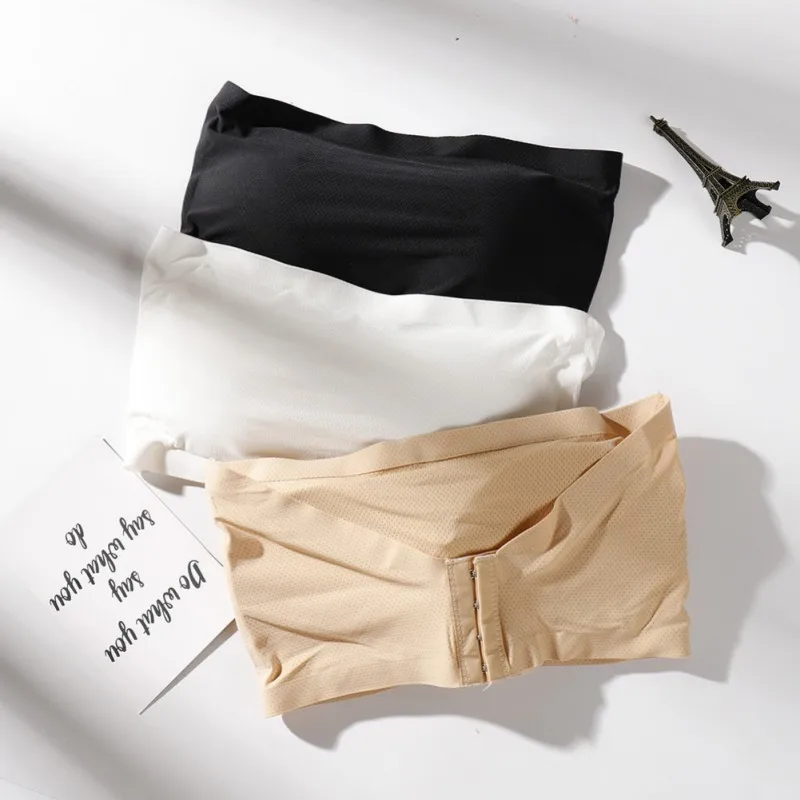 

New Ladies Wireless Solid Underwear Seamless Bralette Full Cup Strapless Bra Sexy Women Bras Wireless Solid Underwear