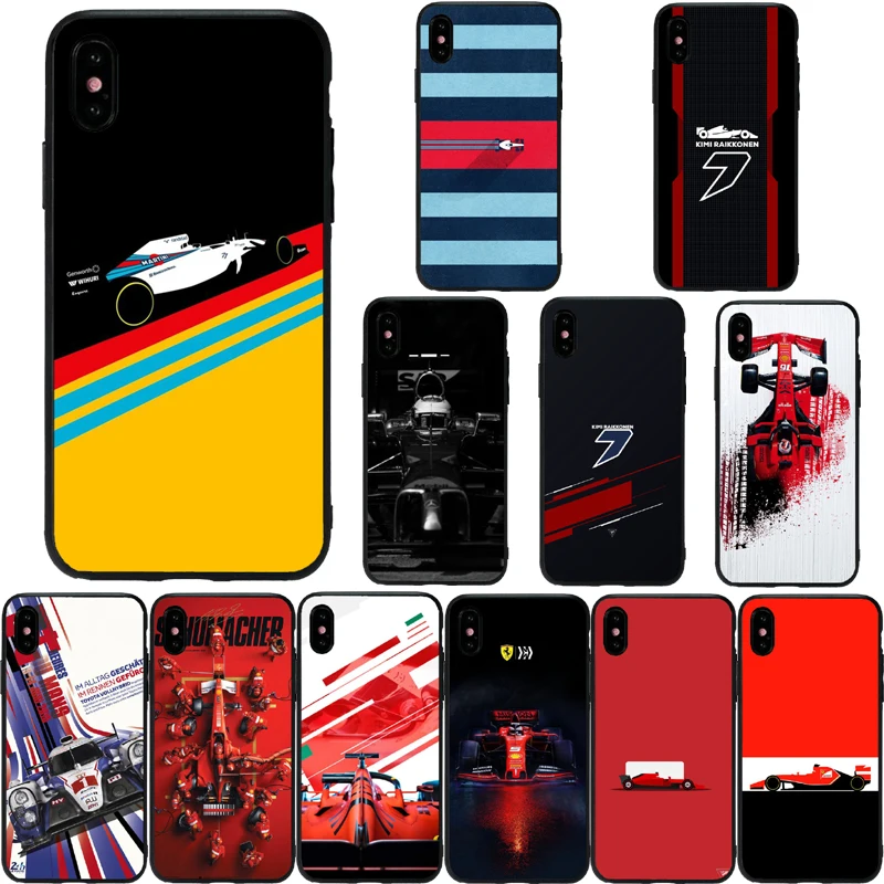 Силиконовый мягкий черный чехол для телефона Formula 1 Racing F1 для iPhone X XS MAX 6 6s 7 7plus 8 8Plus 5 5S SE XR 10 11 11Pro MAX