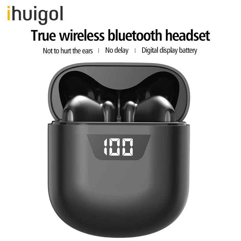 

ihuigol TWS Wireless Earphones Bluetooth 5.0 Earphone Handsfree Stereo Earbuds Noise Cancelling Headsets With Mic for All Smart