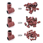 100 шт. 80 #120 #180 # шлифовальные ленты для ногтей 6 мм для УФ-геля для удаления акрилового лака электрическая машинка для обработки ногтей сверла для ногтей