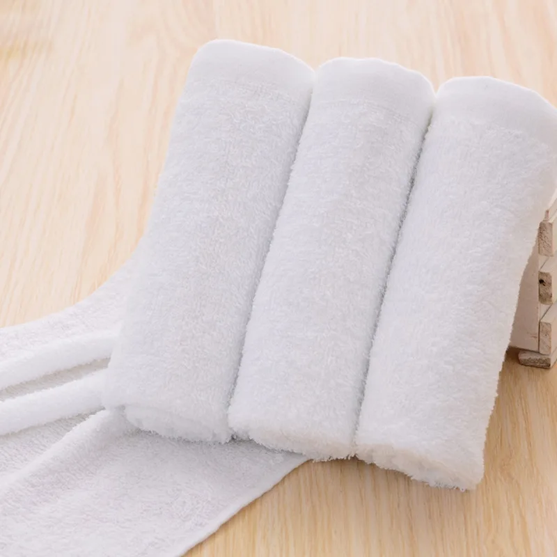 

1Pcs Absorbent Towel Hotel Pure White Cotton Towel Thick Bath Towel Super Soft Strong Spa /Beauty Salon/resturant Supplies