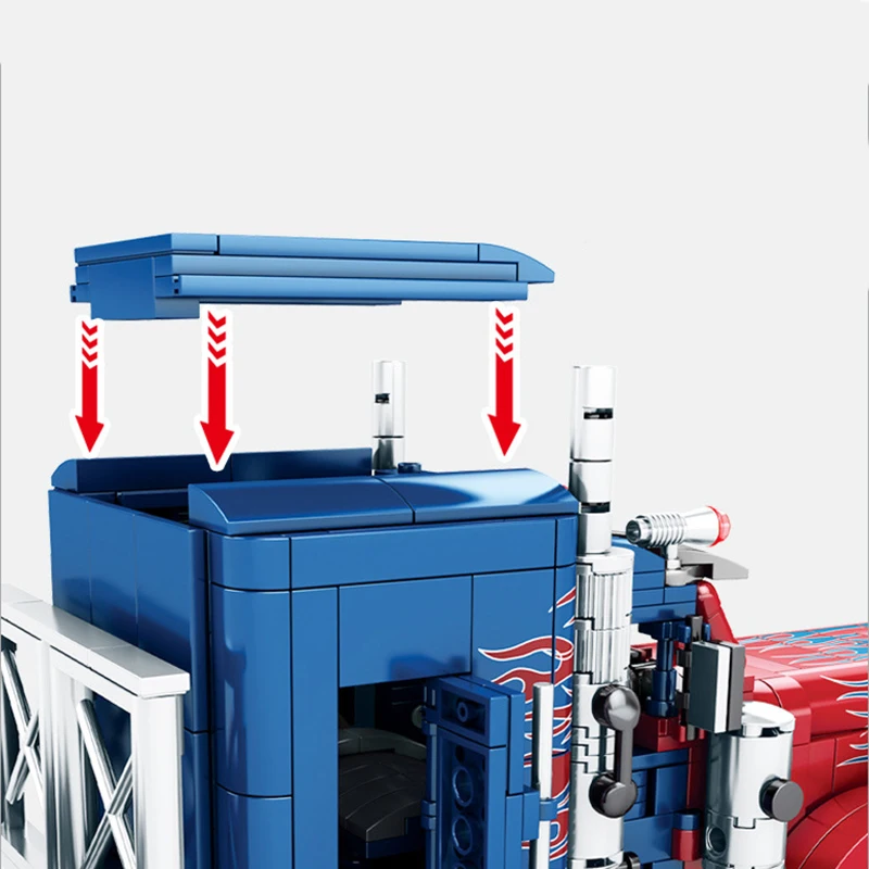 849 Шт Автомобильные блоки тяжелых контейнеровозов модель DIY строительных блоков