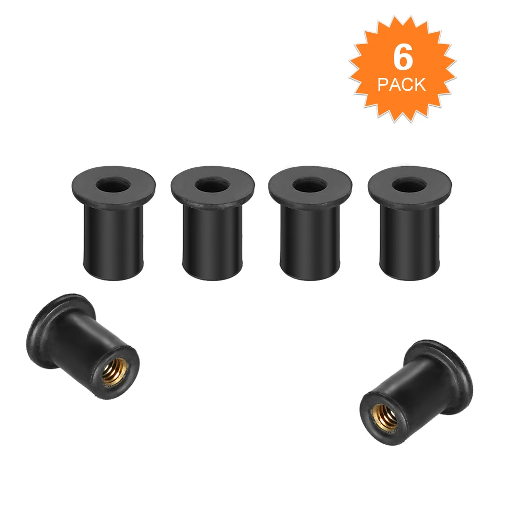 6Pcs M4/M5/M6 Kayak Rubber Well Nuts Fastener Wellnuts Canoe Boat Hardware Gear Mounting Replacement Kit Accessories | Спорт и