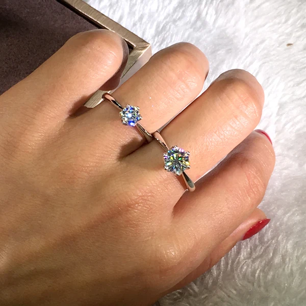 Простое модное обручальное кольцо с круглым камнем роскошное женское тонкое