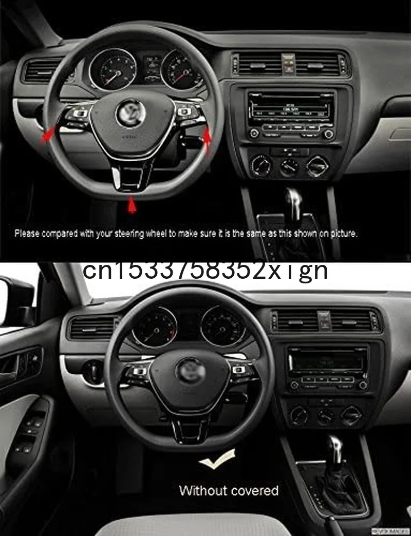 

DIY Genuine Leather Steering Wheel Cover For Volkswagen Arteon Jetta Sedan Hybrid Passat e-Golf Golf Sportwagen 2015-2020