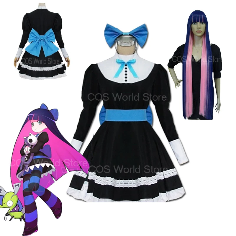 

Женские трусики-чулки с поясом для чулок, костюм для косплея в стиле анархии, униформа служанки в стиле "Лолита", костюм с париком, косплей дл...