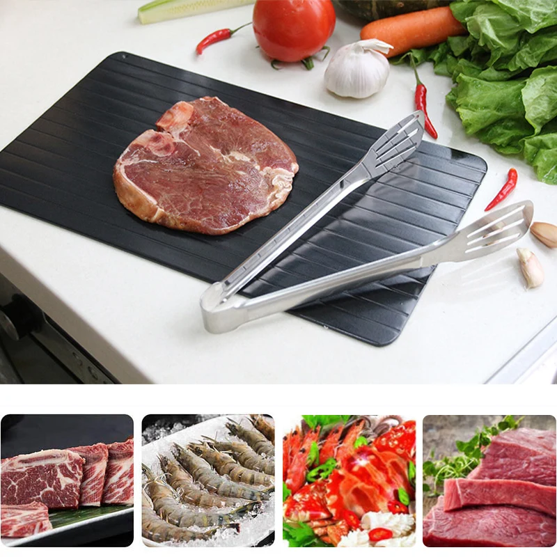 

Fruit Steak Meat Seafood Quick Kitchen Gadget Tool Magic Quick Defrost Tray Thaw Chopping Board Thaw Food Defrost board